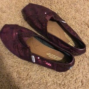 Plum sequin flat toms